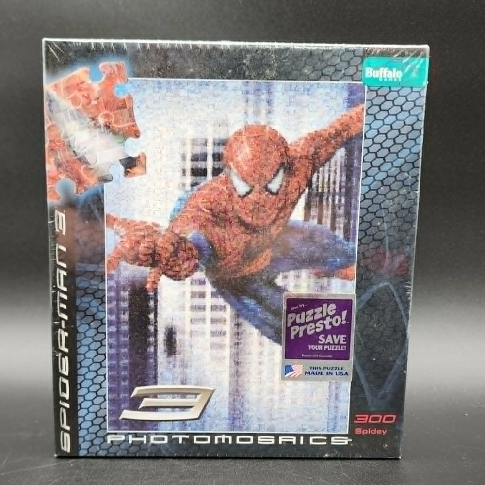 Buffalo Games Blue Spider-Man 3 Photomosaics 300 Piece Puzzle Marvel Movie